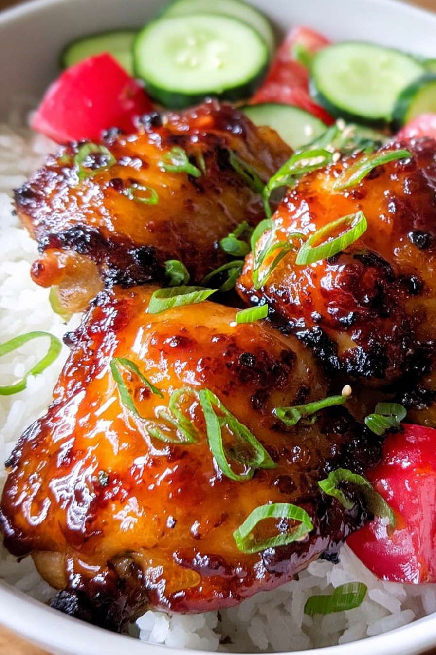 Sticky Sweet Chili Chicken Thighs in Air Fryer image 2
