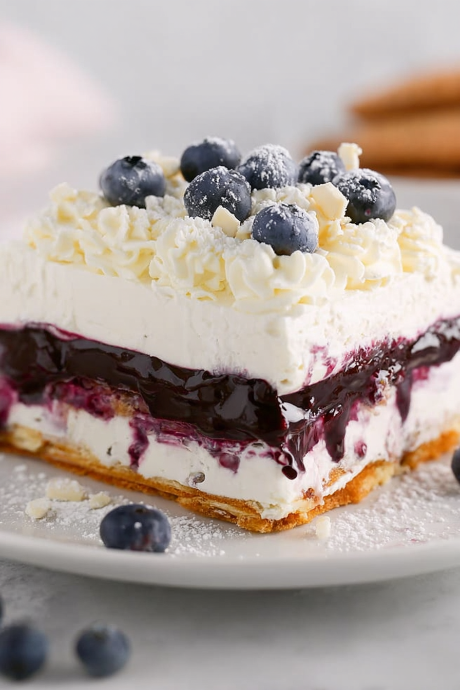 Blueberry Cream Cheesecake Lasagna image 2