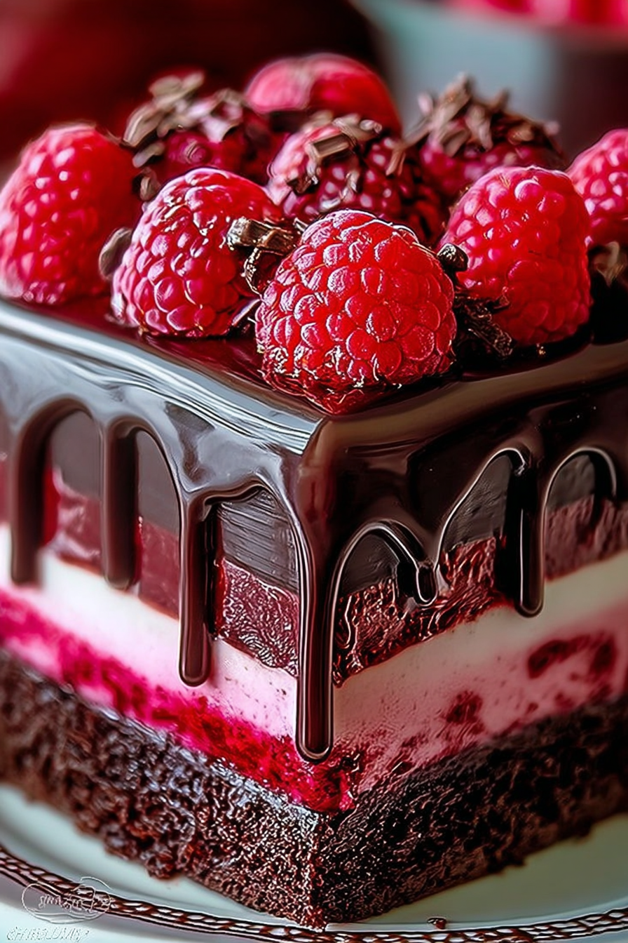 Chocolate Raspberry Drip Cake image 2