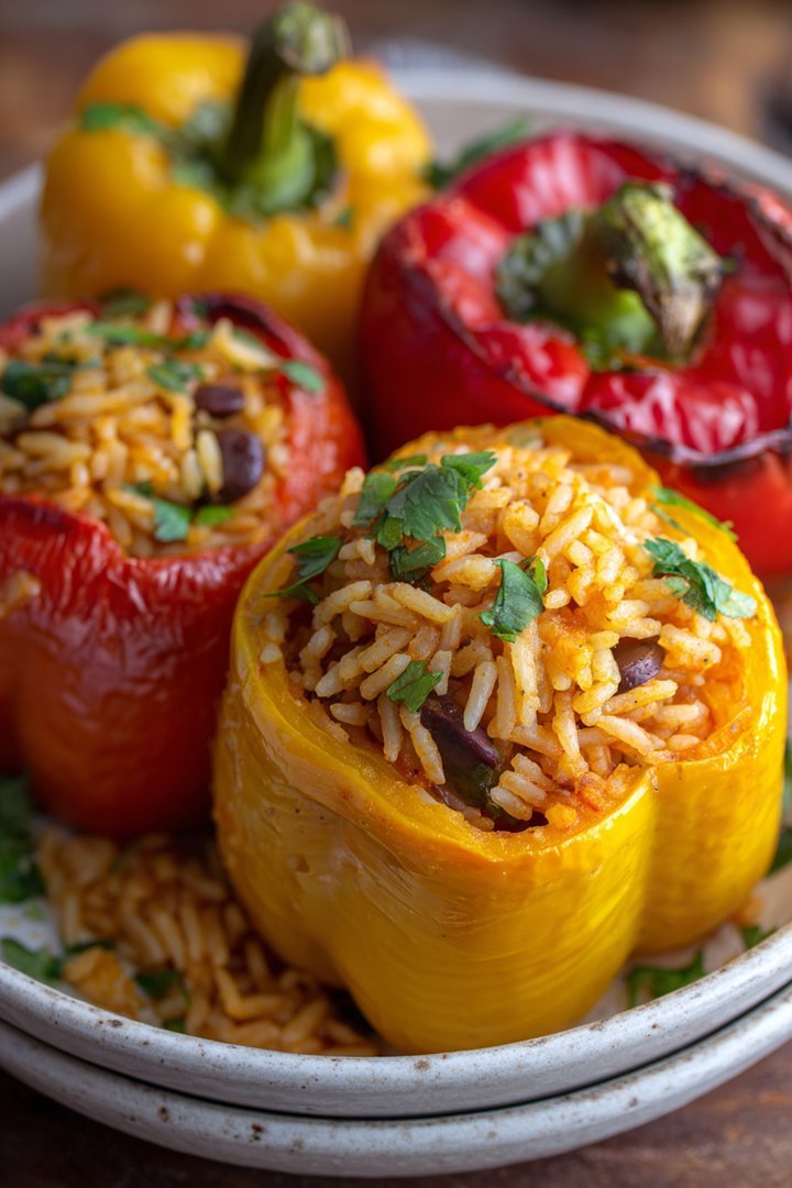 Easy Vegetarian Stuffed Bell Peppers with Rice image 2