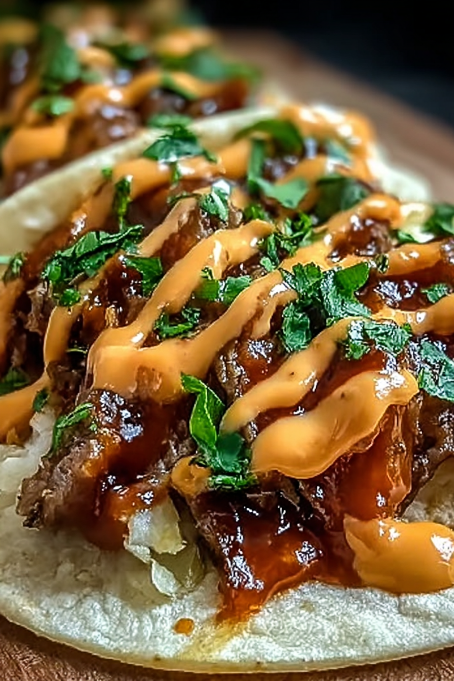 Garlic Butter Honey BBQ Tacos image 2