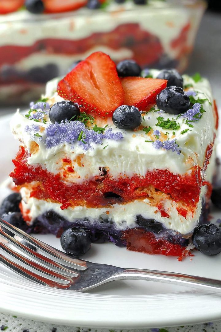 Patriotic Lasagna Dessert Recipe image 2