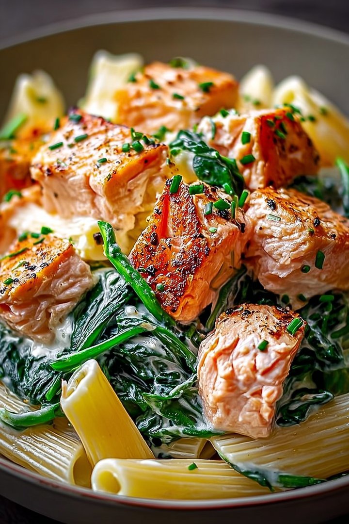 Salmon Spinach Pasta Dish: A Delicious and Nutritious Recipe to Try Today image 2