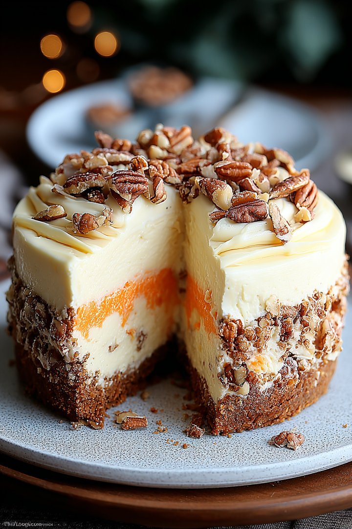 Carrot Cake Cheesecake Recipe – Easy Holiday Dessert image 2