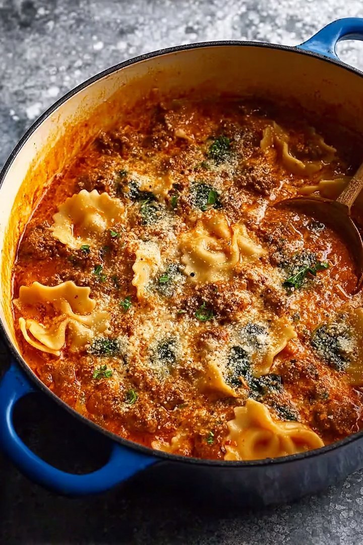 Mouthwatering One Pot Lasagna Soup - Alrightwithme image 2