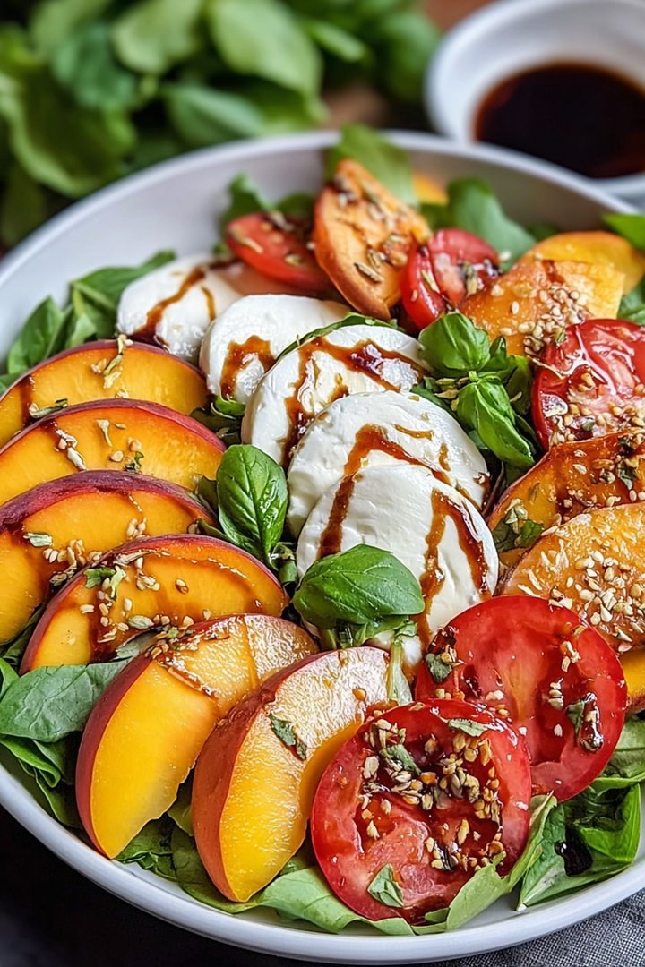 Summer Peach Balsamic Caprese Salad image 2