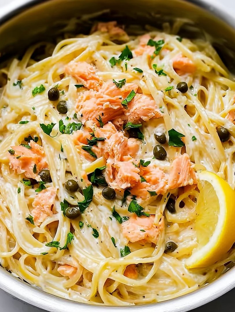 Healthier Smoked Salmon Linguine image 2