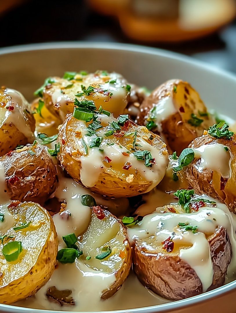 Creamy Garlic Baby Potatoes image 2
