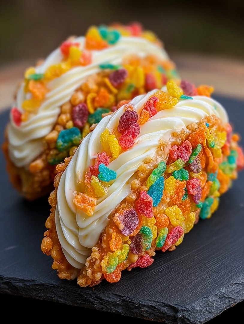 Fruity Pebbles Cheesecake Tacos image 2