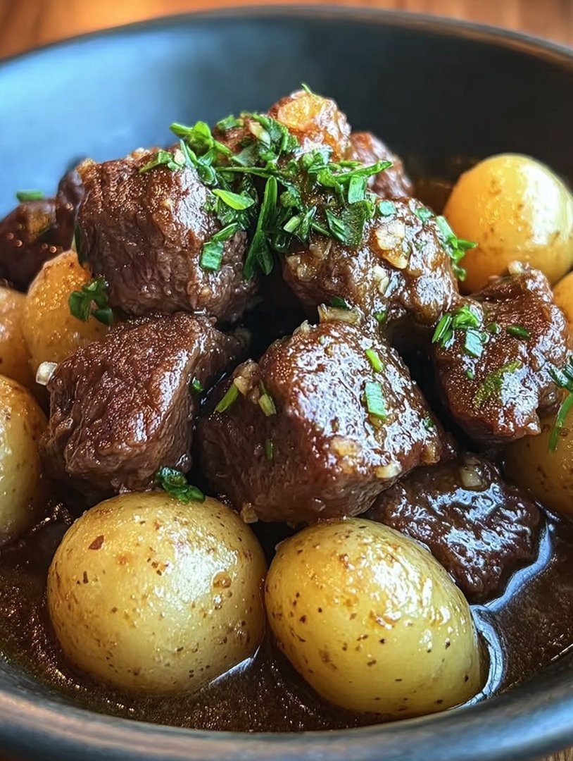 Garlic Butter Beef Bites with Potatoes image 2