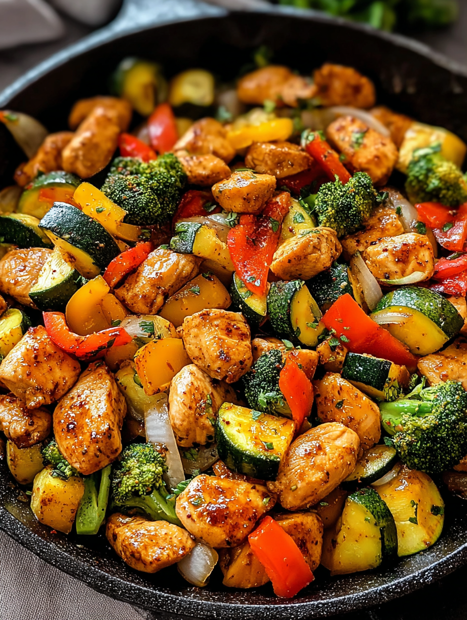 Healthy Chicken and Vegetables Skillet image 2