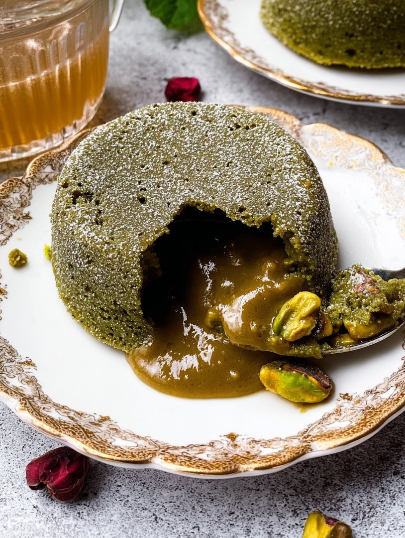 Pistachio Chocolate Lava Cakes Recipe image 2