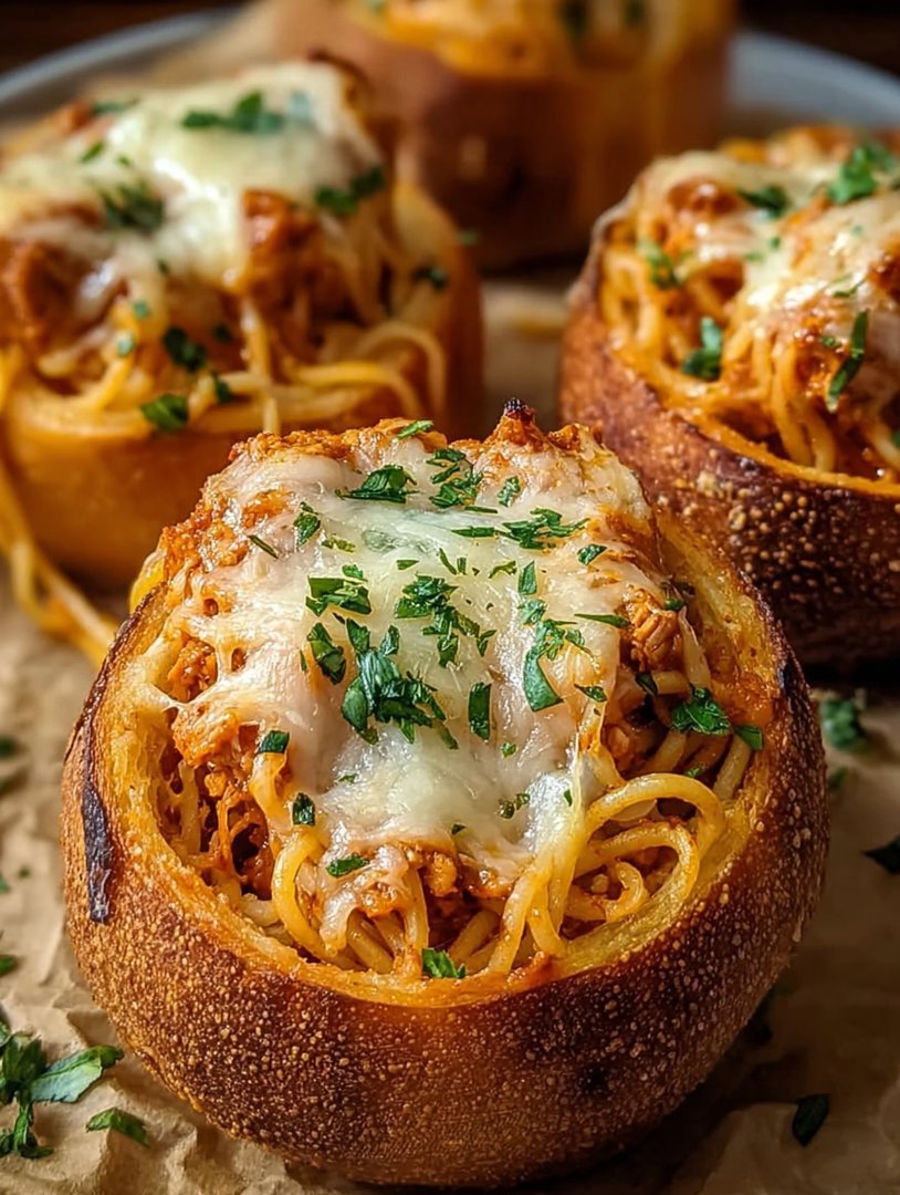 Spaghetti Garlic Bread Bowls image 2