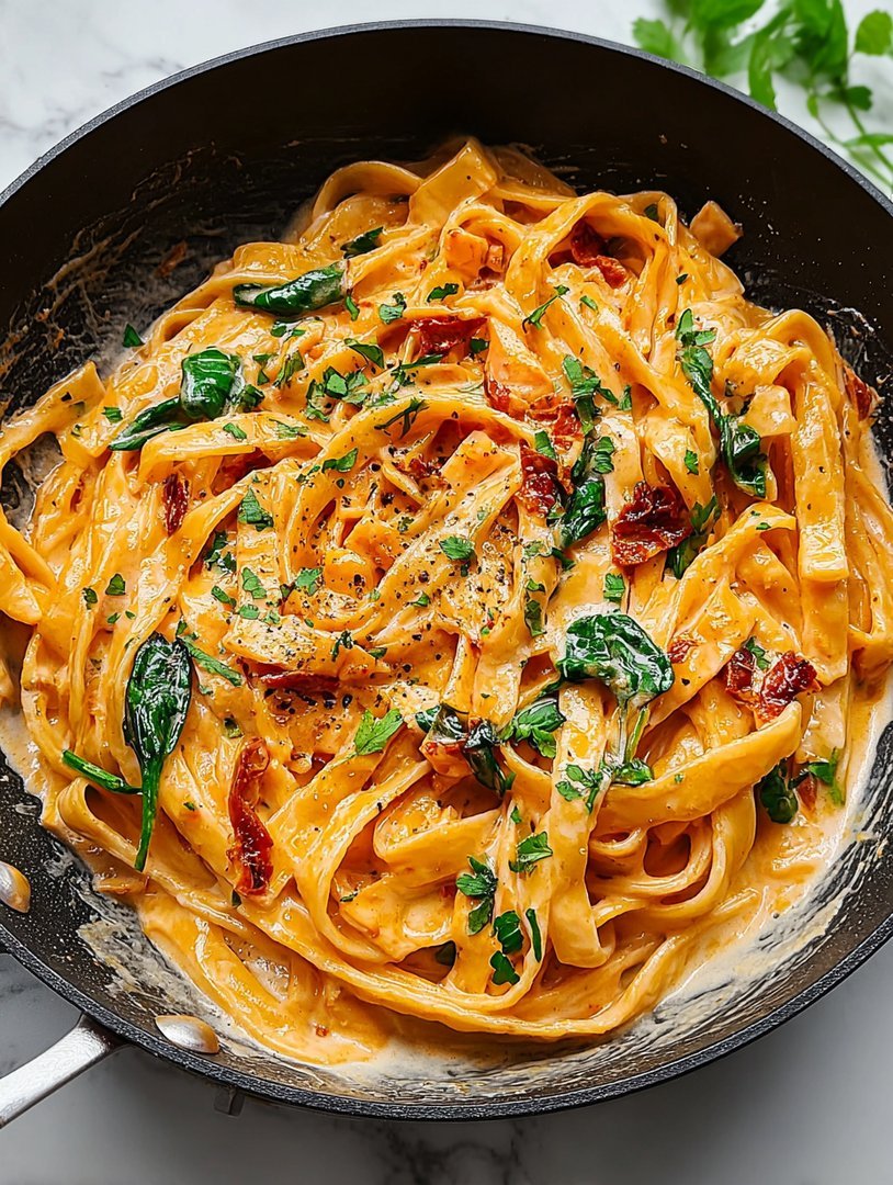 Vegan Creamy Sun Dried Tomato Pasta Recipe image 2