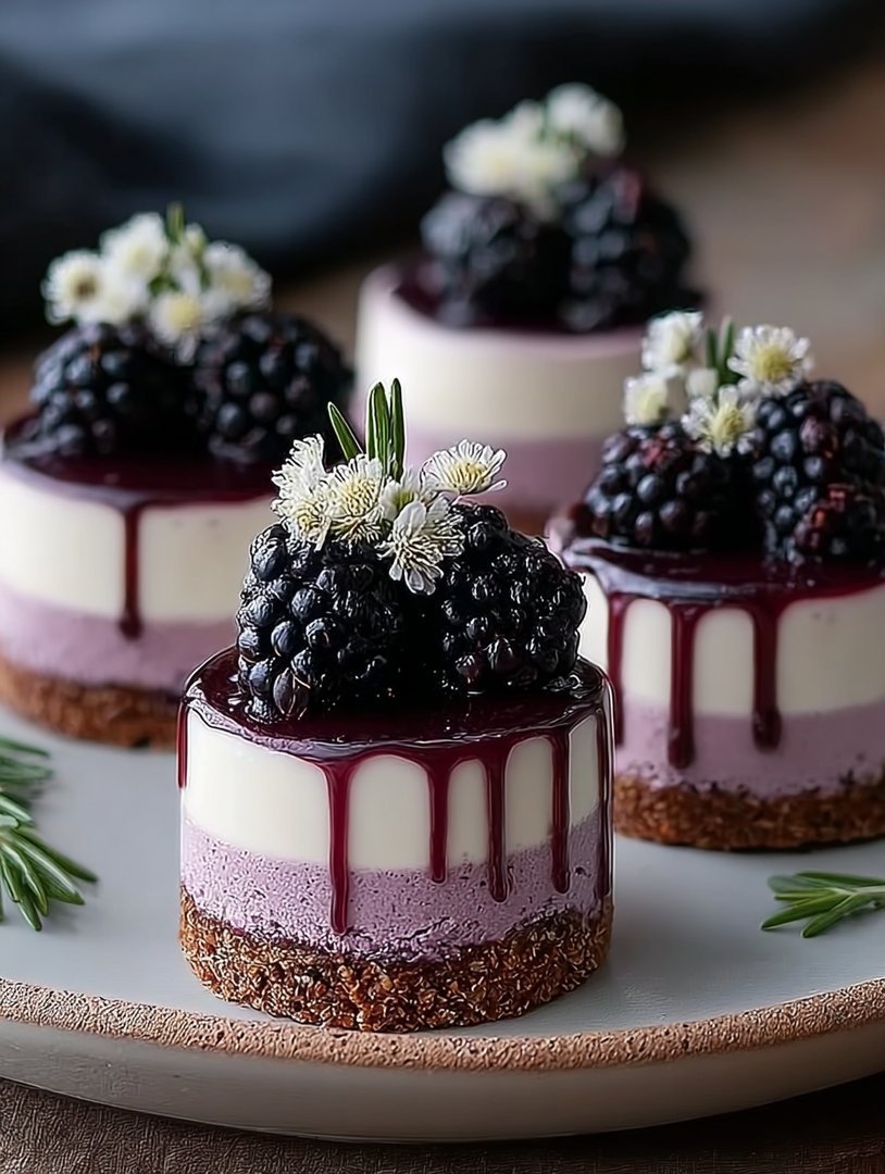 BLACKBERRY MOUSSE CAKE BITES image 2