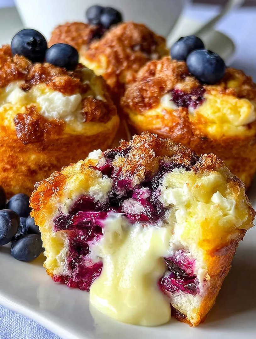 Blueberry Cream Cheese Muffins Recipe image 2