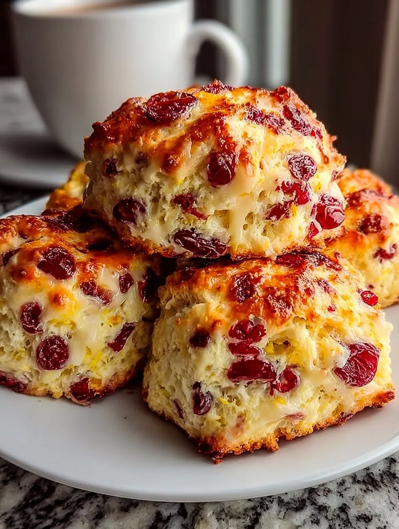 Cranberry Orange Sour Cream Scones image 2
