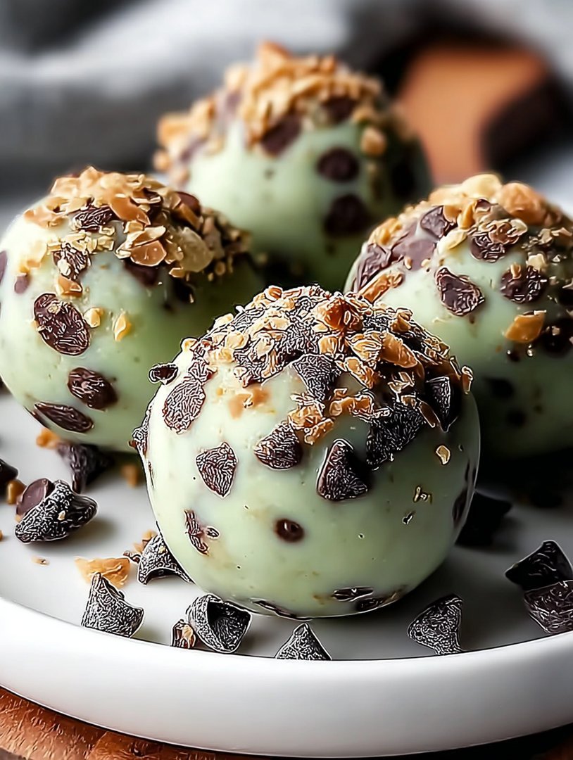 Mint Chocolate Chip Protein Balls image 2